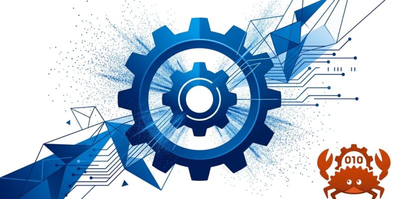 Servo gear logo combined with Rust ferris crab symbol representing the Servo 0.4 browser engine release