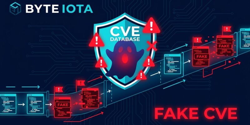 A security pipeline being contaminated by AI-generated fake CVE entries with warning indicators