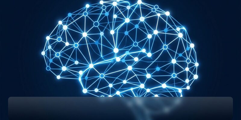 Thinking Machines Inkling neural network visualization in blue and white
