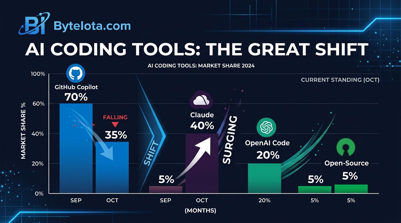 JetBrains Survey: Copilot Falls to 21%, Codex Surges 5x, and Claude Code Has a UX Problem