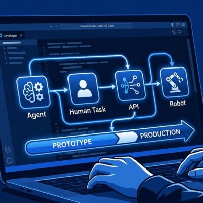 UiPath Maestro Flow coding agent orchestration workflow diagram in VS Code