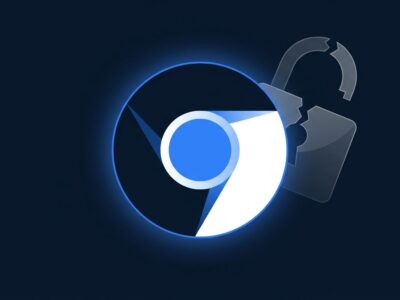 Chrome browser logo with broken lock icon representing privacy settings that don't apply to Google properties
