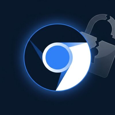 Chrome browser logo with broken lock icon representing privacy settings that don't apply to Google properties