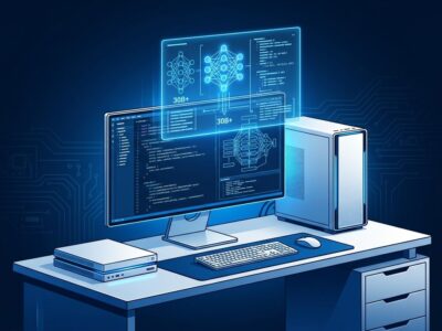Microsoft Project Zenith developer workstation with local AI model inference visualization on high-performance AMD Ryzen AI Halo hardware