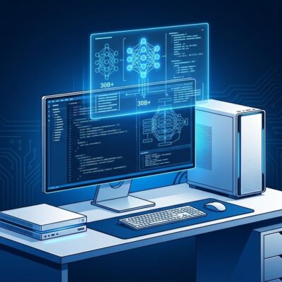 Microsoft Project Zenith developer workstation with local AI model inference visualization on high-performance AMD Ryzen AI Halo hardware