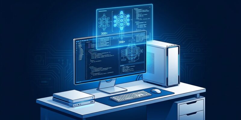 Microsoft Project Zenith developer workstation with local AI model inference visualization on high-performance AMD Ryzen AI Halo hardware