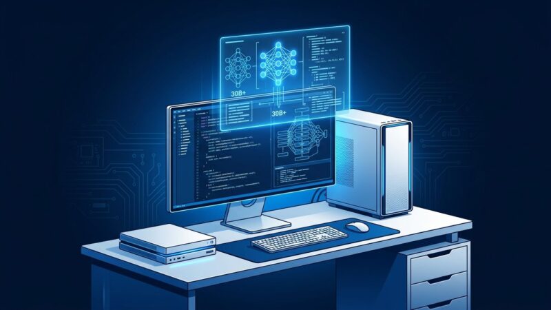 Microsoft Project Zenith developer workstation with local AI model inference visualization on high-performance AMD Ryzen AI Halo hardware