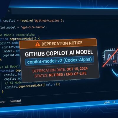 GitHub Copilot AI model retirement dashboard showing deprecated models and migration paths