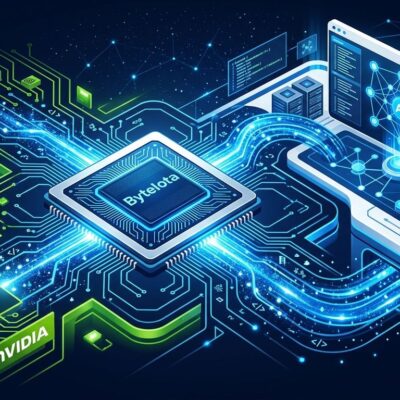 Nvidia acquiring Hugging Face: GPU chip merging with AI model hub data streams on dark blue background