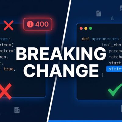 Python code showing Claude Fable 5.1 tool_choice breaking change with 400 error fix