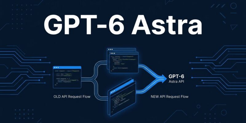 GPT-6 Astra API breaking changes migration guide - code terminal showing before and after JavaScript API calls