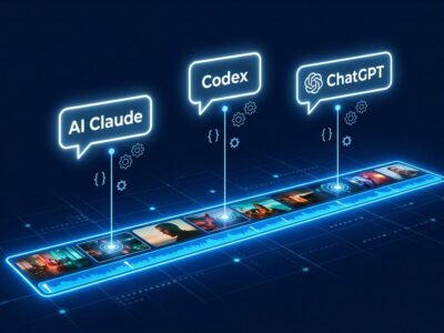 DaVinci Resolve 21.1 video editing timeline connected to Claude and Codex AI agents via MCP server protocol