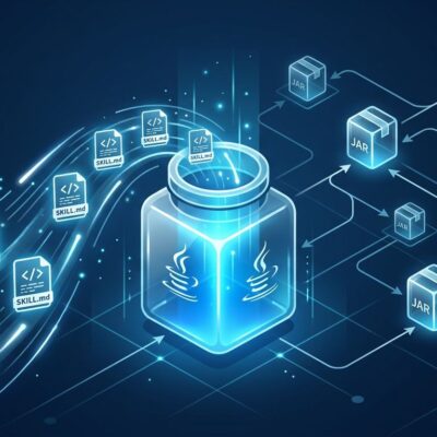 Java JAR package containing AI agent SKILL.md files with Maven dependency tree visualization