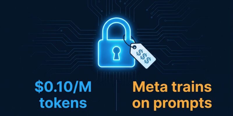 Comparison of Meta Muse Spark 1.3 Standard vs Contributor tier pricing and data policy