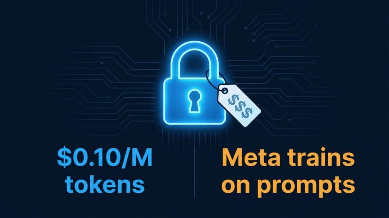 Comparison of Meta Muse Spark 1.3 Standard vs Contributor tier pricing and data policy