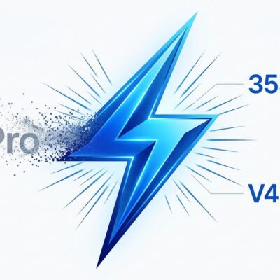 Bold conceptual design showing DeepSeek V4.1 Flash replacing V4 Pro with lightning bolt and speed metrics in blue and white