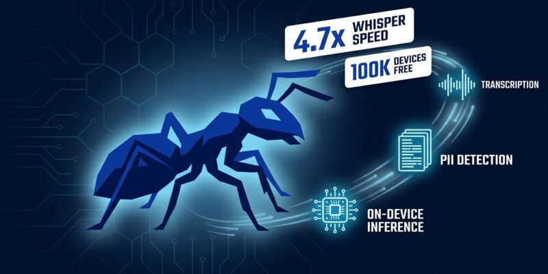 Desert Ant Labs on-device AI SDK launch - 18 models including Voz transcription, 4.7x faster than Whisper