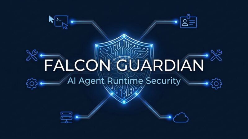 CrowdStrike Falcon Guardian AI agent runtime security endpoint enforcement diagram