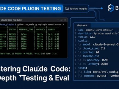 Claude Code plugin eval terminal showing test results with delta metric