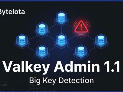 Valkey Admin 1.1 cluster diagram showing big key detection across database shards