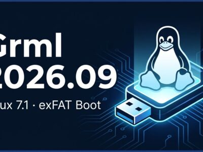 Grml 2026.09 rescue Linux release with Linux kernel 7.1.8 and exFAT boot support