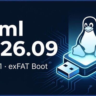 Grml 2026.09 rescue Linux release with Linux kernel 7.1.8 and exFAT boot support