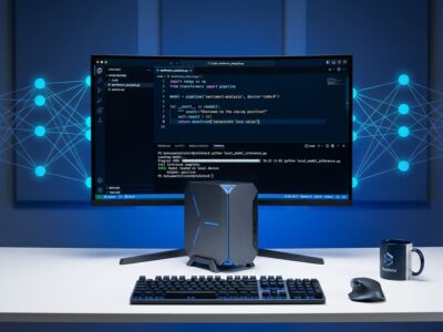 Microsoft Project Zenith developer workstation with local AI model running on AMD Ryzen AI Halo hardware