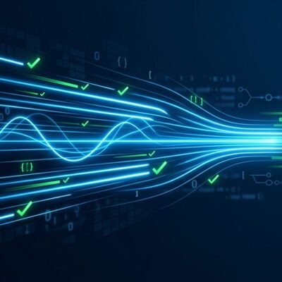 Vitest 5 featured image showing fast test execution with blue speed lines on dark background