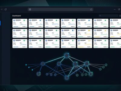 Headlamp Kubernetes dashboard showing Cluster API fleet topology with multiple clusters and health status indicators