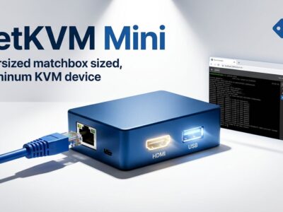 JetKVM Mini matchbox-sized KVM-over-IP device with Ethernet port and browser console interface