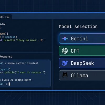 OpenCode terminal interface showing model provider selection menu with multiple AI providers