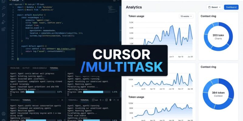 Cursor parallel agents and context usage breakdown dashboard