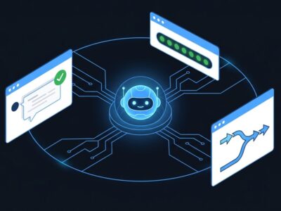GitHub Copilot Agent Merge supervision loop diagram showing AI agent managing pull request pipeline