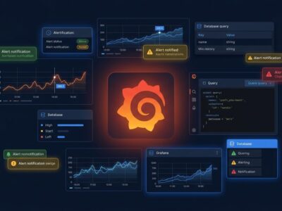 Grafana 13.2 dashboard showing alert rules, database observability, and AI assistant features