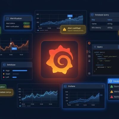 Grafana 13.2 dashboard showing alert rules, database observability, and AI assistant features