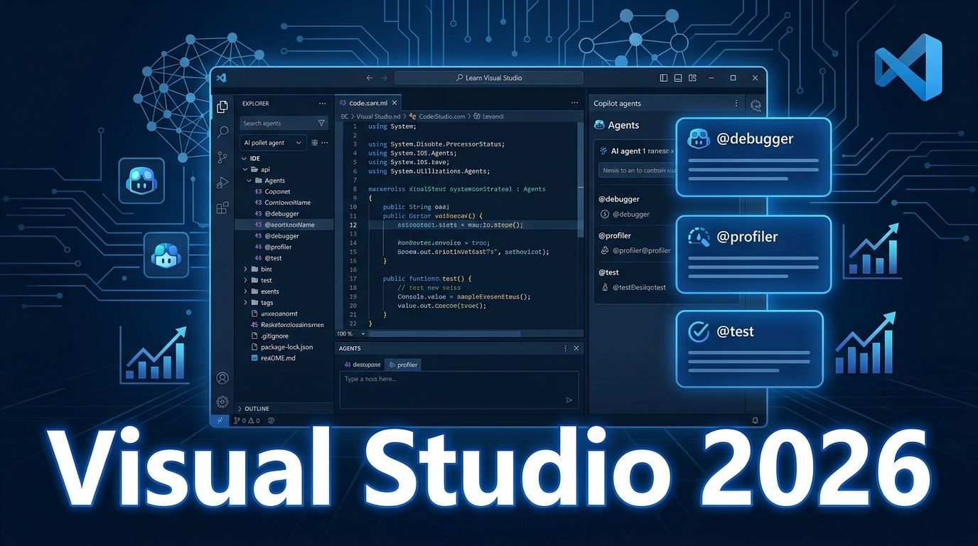 Visual Studio 2026 Ships: Agents, BYOK, 50% Fewer Hangs