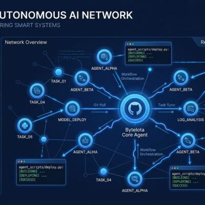 GitHub Universe 2026 developer agent control panel with network nodes and October calendar