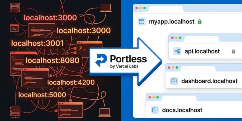 Portless by Vercel Labs - named localhost URLs replacing port numbers for developers and AI coding agents