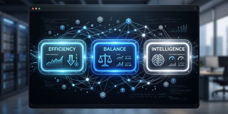 GitHub Copilot three model selection tiers efficiency balance intelligence dashboard