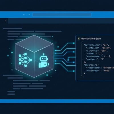 VS Code 1.138 showing AI agent session running inside a Dev Container with Docker isolation