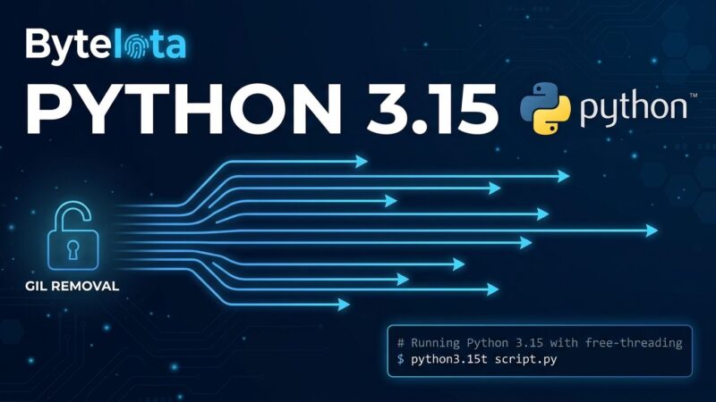 Python 3.15 free-threading: python3.15t interpreter with GIL unlock and parallel thread visualization