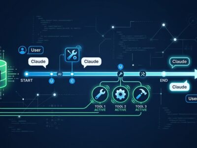 Claude API conversation timeline showing dynamic tool addition and removal while preserving prompt cache