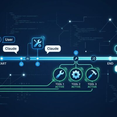 Claude API conversation timeline showing dynamic tool addition and removal while preserving prompt cache