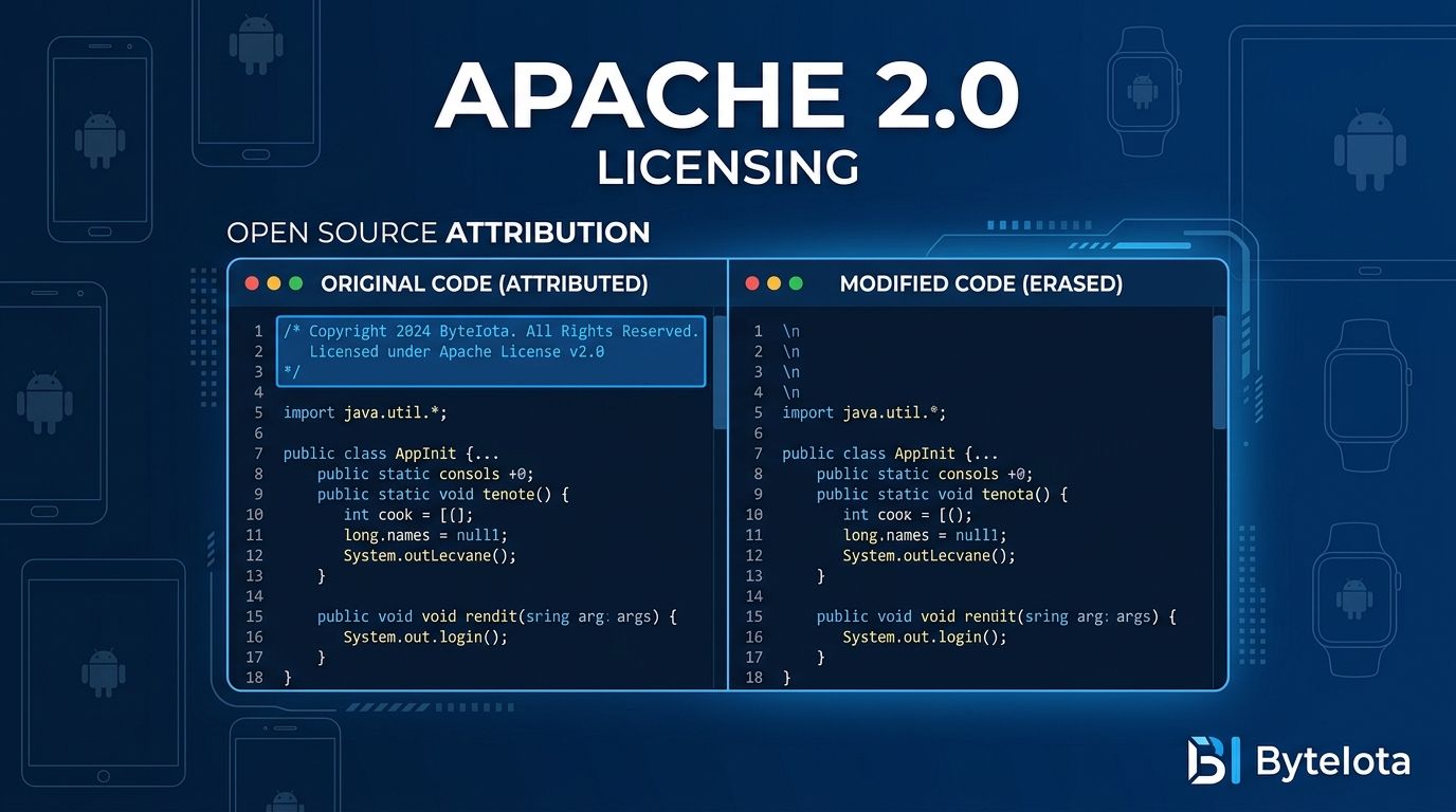 Google ARTEMIS Copied Minitap’s Code: Apache 2.0 Rules