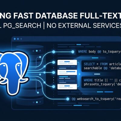 PlanetScale TIN full-text search extension for PostgreSQL with BM25 ranking showing database search without Elasticsearch sidecar