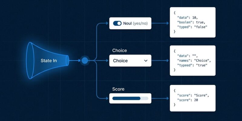 Diagram showing Jev System 1 model decision tree with Noul, Choice, and Score outputs