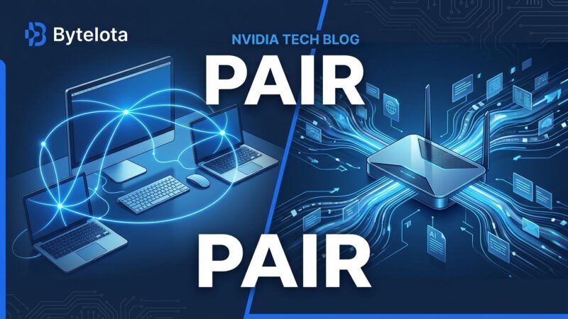 NVIDIA PAIR personal AI router distributing inference requests across multiple home PCs as a local AI cluster