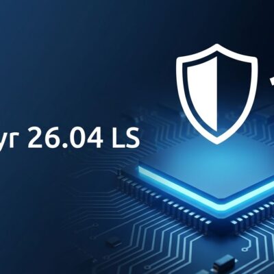 Canonical Zephyr 26.04 LTS featured image showing microcontroller with 15-year shield