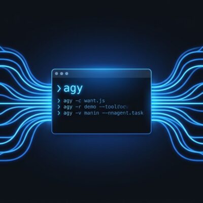 Google Antigravity CLI agy terminal showing parallel subagent threads in blue on dark background