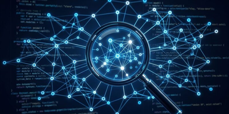 Knowledge graph network visualization representing Graphify's codebase mapping for AI coding assistants